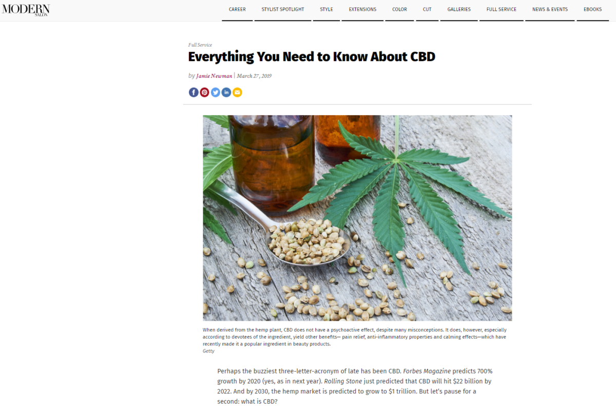 CBD Testimonials | Modern Salon